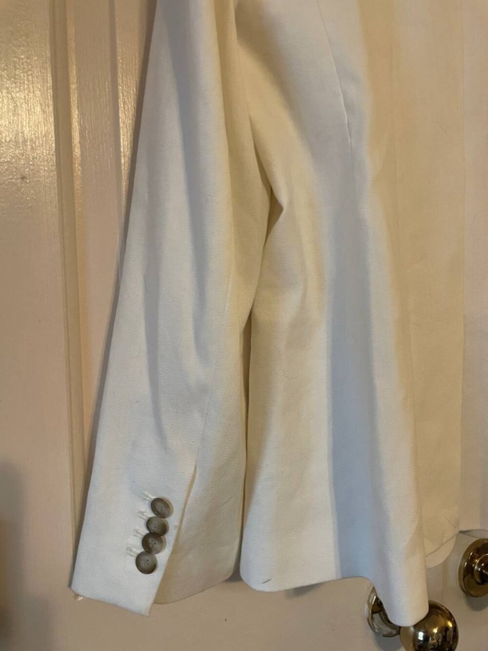 NWT Ann Taylor White Linen Blend Blazer | Quiet Luxury Classic Style - Picture 4 of 11